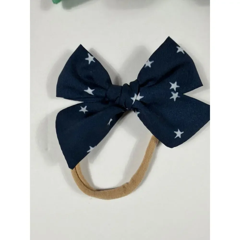 Small Shop Baby Bow Headband Set of 3 Nylon Fabric Bows